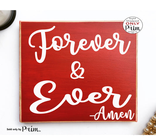 Forever and Always Amen Custom Wood Sign Welcome to Family Wedding Home Sweet Home Love Children Happiness We Live Here Plaque