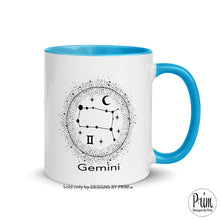 Load image into Gallery viewer, Designs by Prim Gemini Constellation Zodiac 11 Ounce Ceramic Mug | Astrology Horoscope 12 Months Birthday Gift Coffee Tea Cup