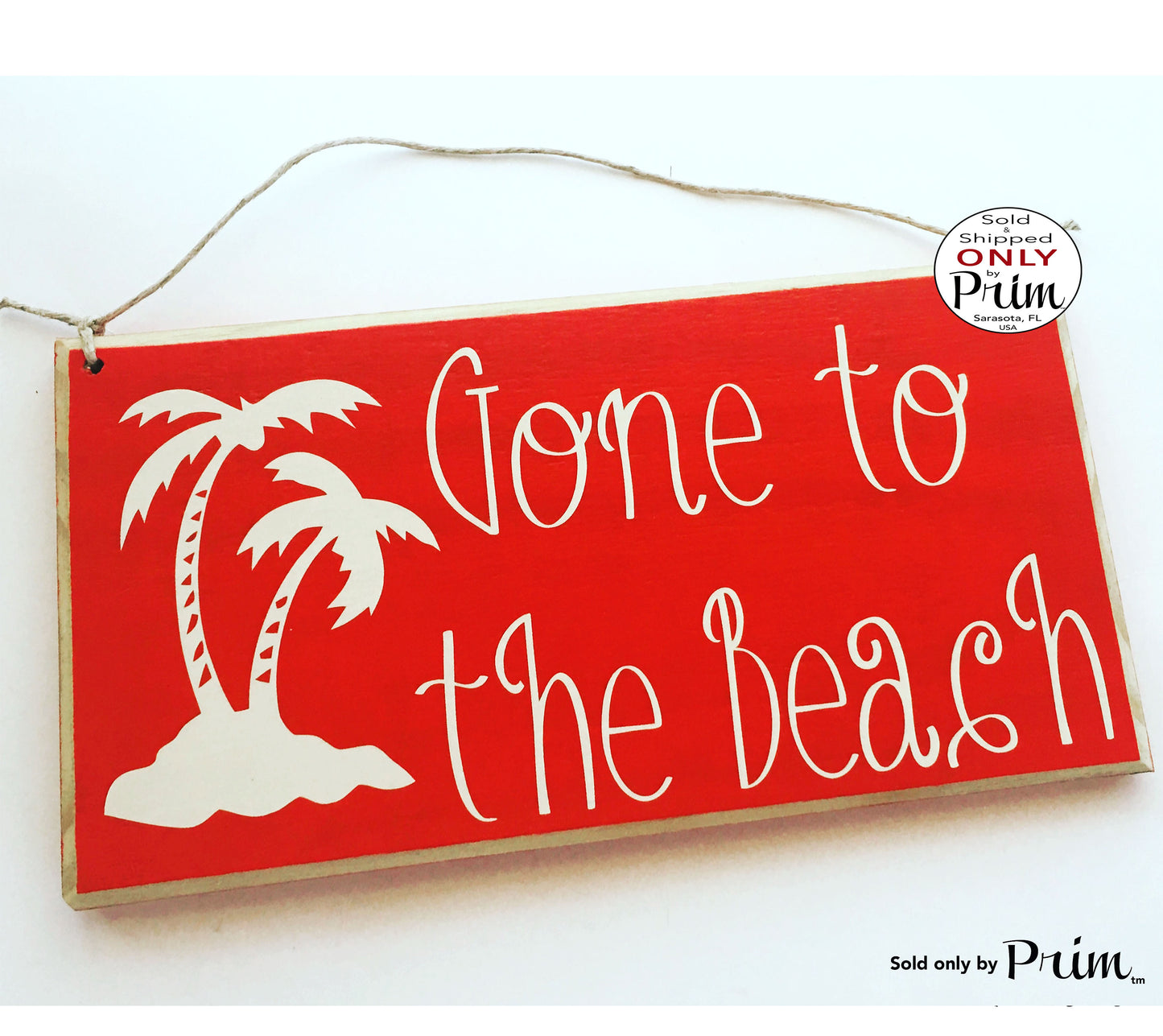 Gone To The Beach Custom Wood Sign 12x6 Salt Sea Beach Sign Custom Sand Shore Welcome Door Wall Hanger Handmade