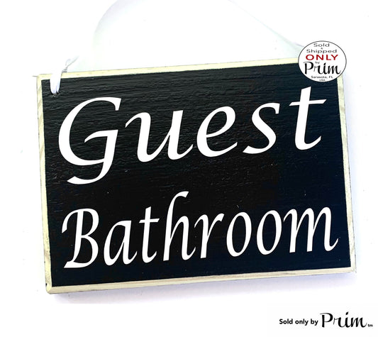 8x6 Guest Bathroom Custom Wood Sign Bathroom Restroom Outhouse Washroom airbnb Bed and Breakfast Inn Hotel Door Plaque Designs by Prim