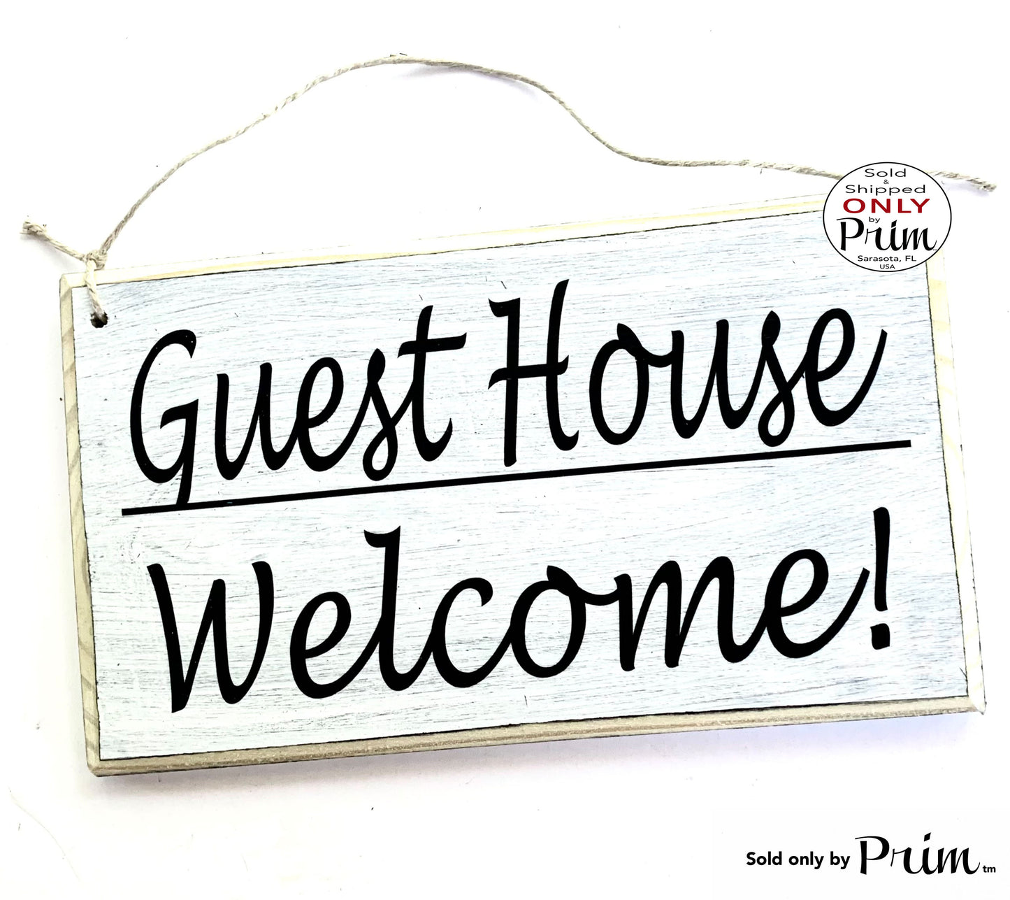 10x6 Guest House Welcome Custom Wood Sign Suite Quarters Cottage Bed and Breakfast AirBnb Guest Entrance Wall Decor Door Hanging Plaque Designs by Prim