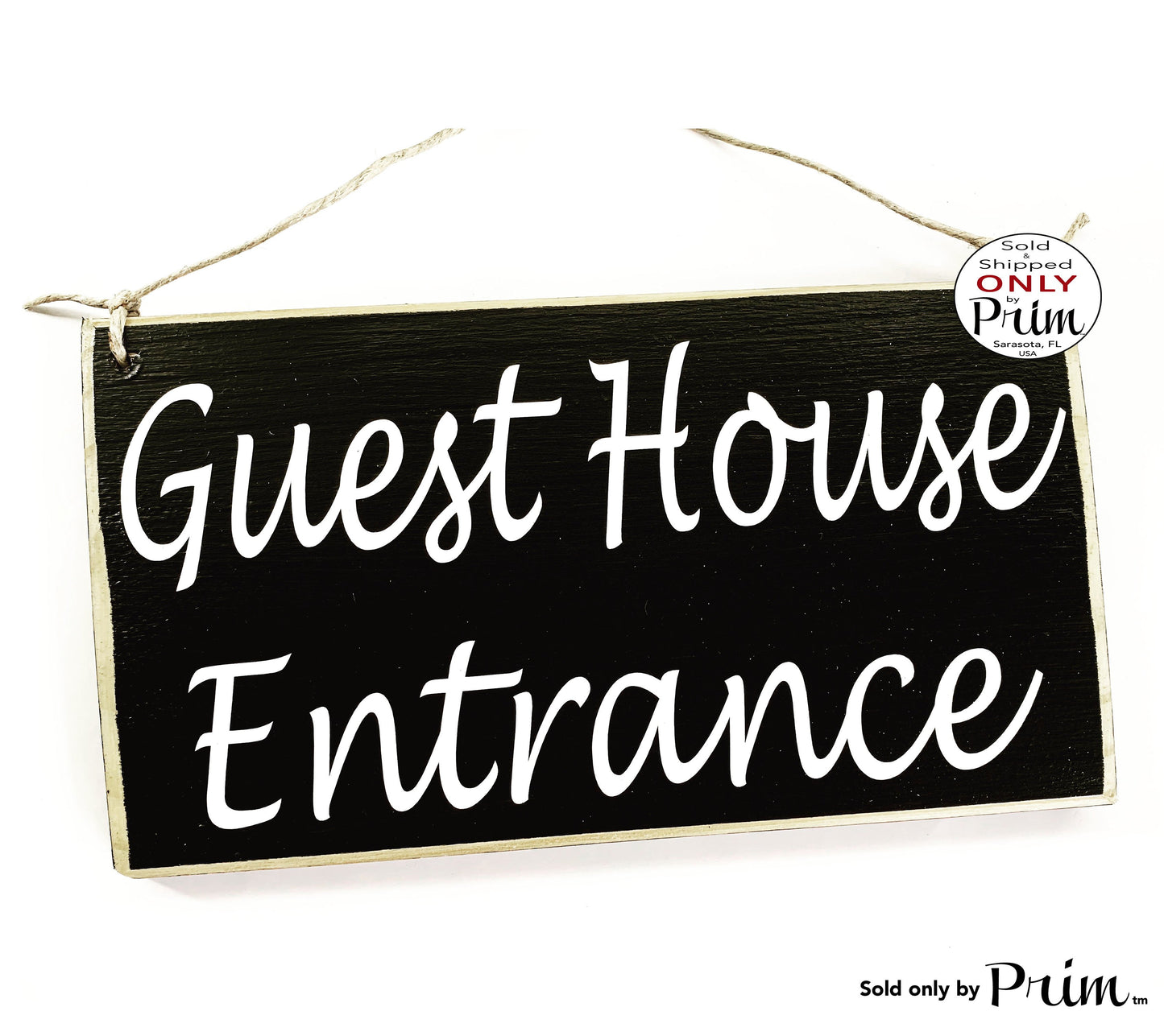 10x6 Guest House Entrance Custom Wood Sign Welcome Suite Quarters Cottage Bed and Breakfast AirBnb Wall Door Plaque