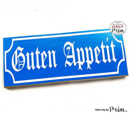 14x6 German Guten Appetit Custom Wood Sign Good Appetite Dining Room Kitchen Food Essen Eat Biergarten Oktoberfest Bavarian Style Wall Decor