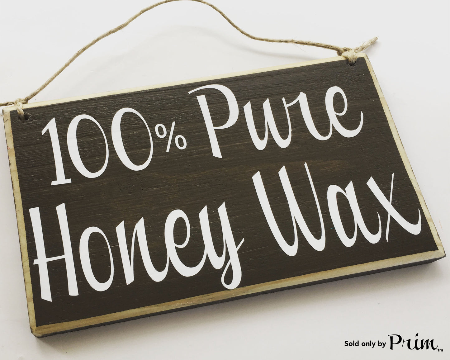 8x6 100% Honey Wax Wood Sign Waxing Spa Front Door Greeting Pure Organic Custom Wall Door Plaque