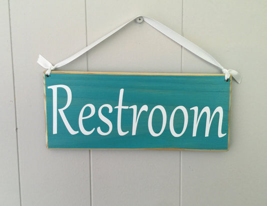 10x4 Restroom Wooden Sign
