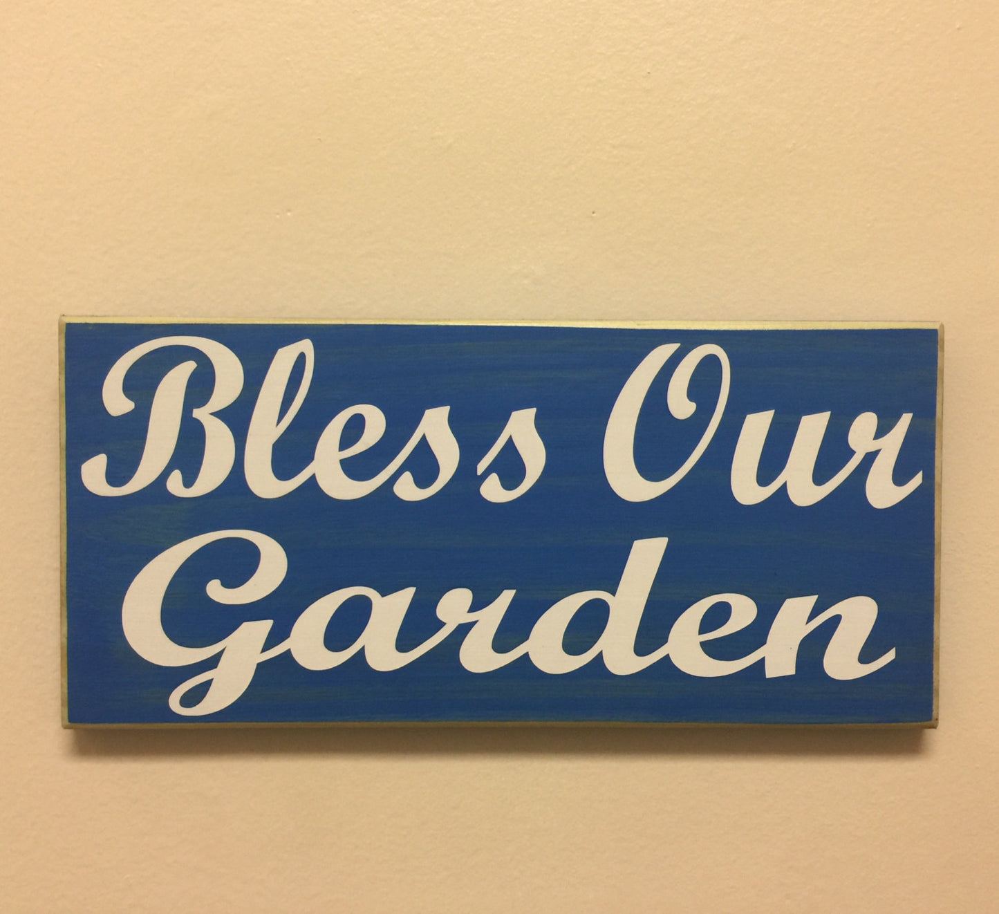 12x6 Bless Our Garden Wood Home Sign