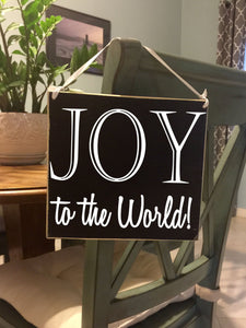 8x8 Joy to World Wood Sign