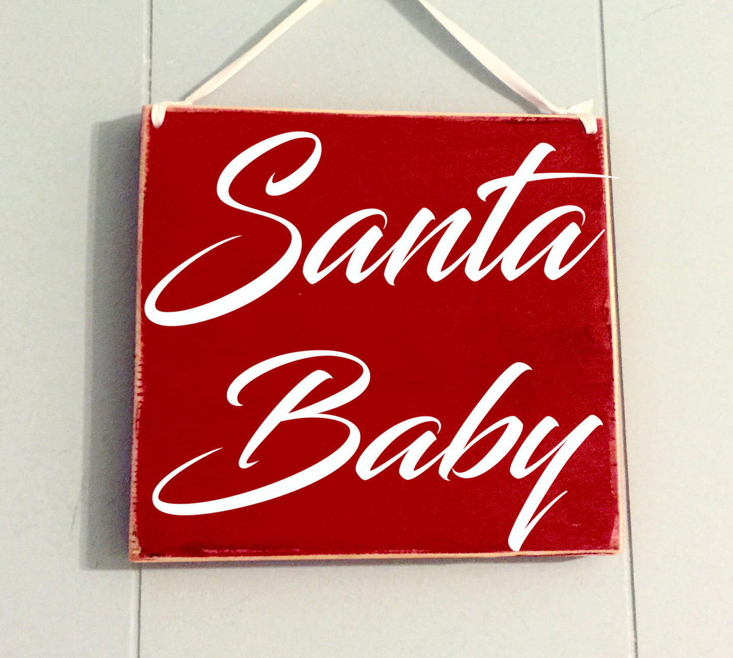 8x8 Santa Baby Wood Sign