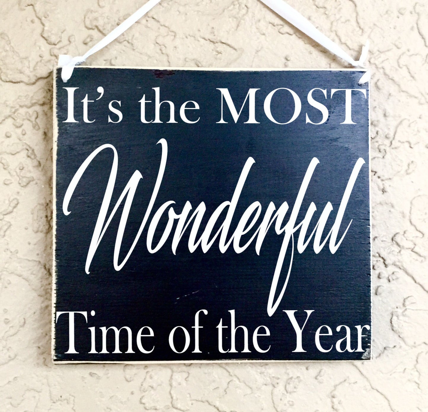 8x8 It's the Most Wonderful Time Wood Sign