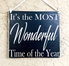 Load image into Gallery viewer, 8x8 It&#39;s the Most Wonderful Time Wood Sign