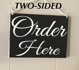 8x6 Order Here Double-Sided Wood Sign