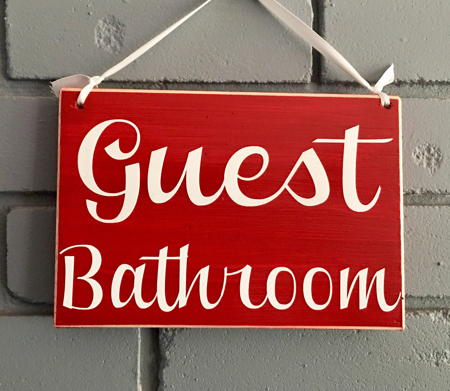 8x6 Guest Bathroom Custom Wood Sign Bathroom Restroom Outhouse Washroom airbnb Bed and Breakdast Inn Hotel Door Plaque Designs by Prim