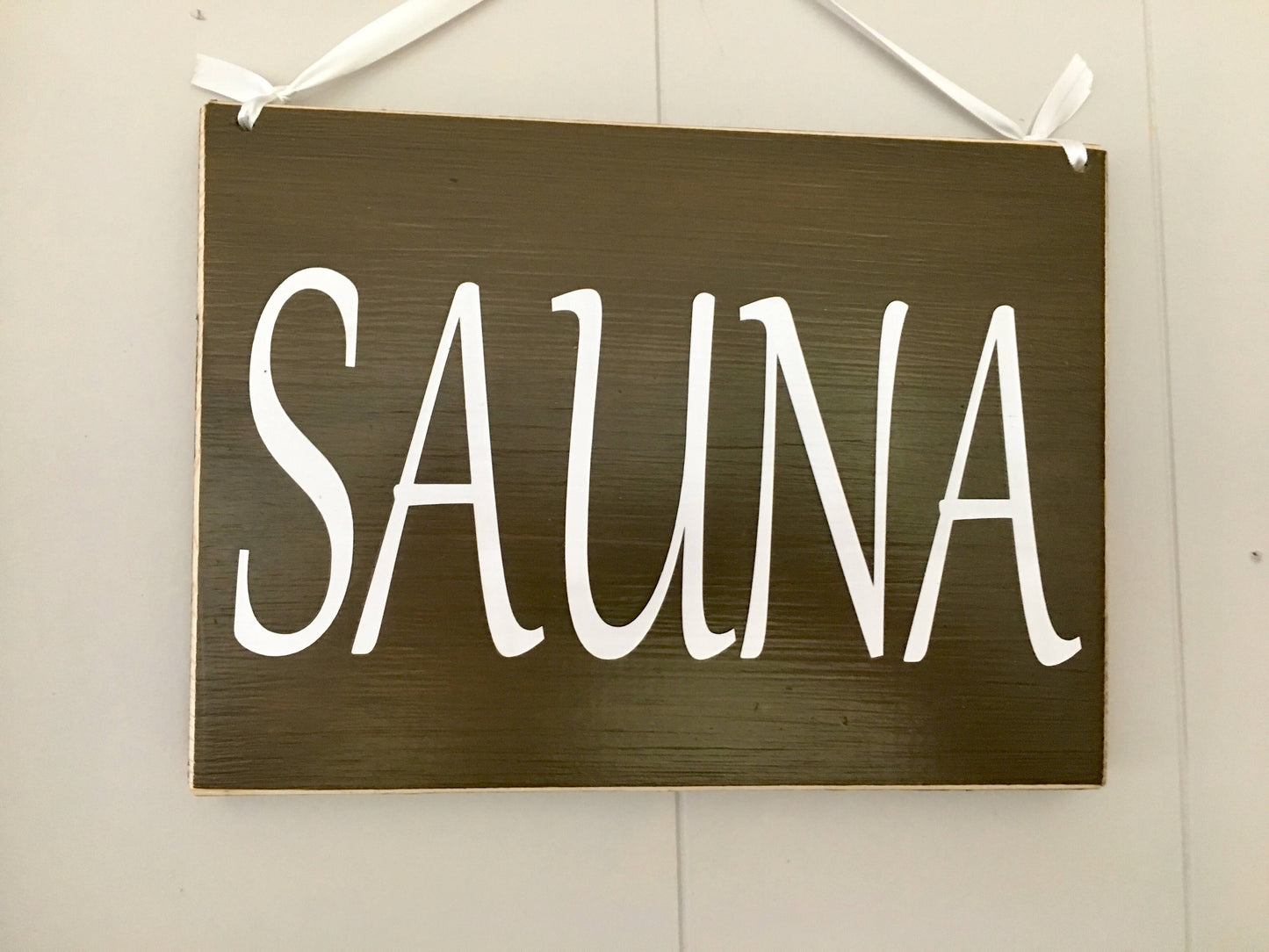 10x8 Sauna Wood Spa Service Sign
