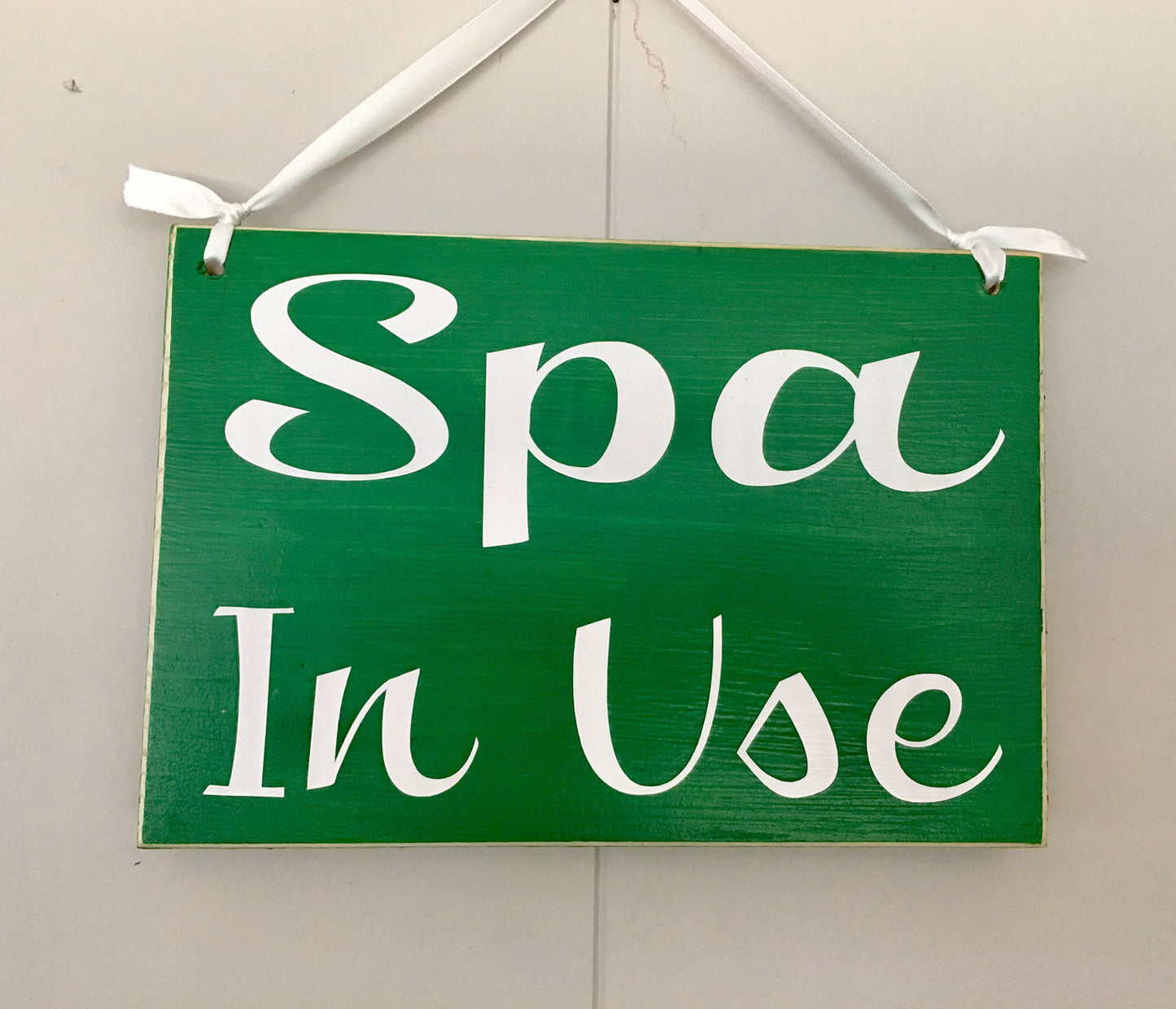 8x6 Spa In Use Available Wood Sign
