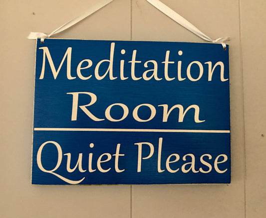 10x8 Meditation Room Quiet Please Wood Namaste Ohm Om Sign