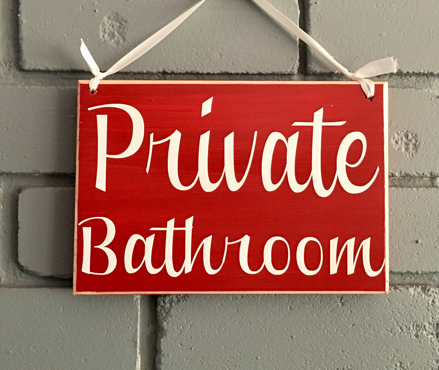10x8 Private Bathroom Wood Restroom Sign