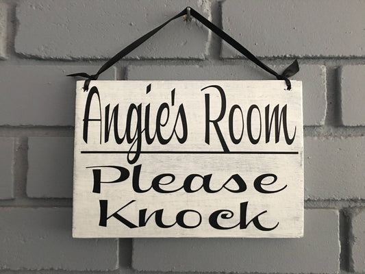 8x6 Personalized Please Knock Wood Sign