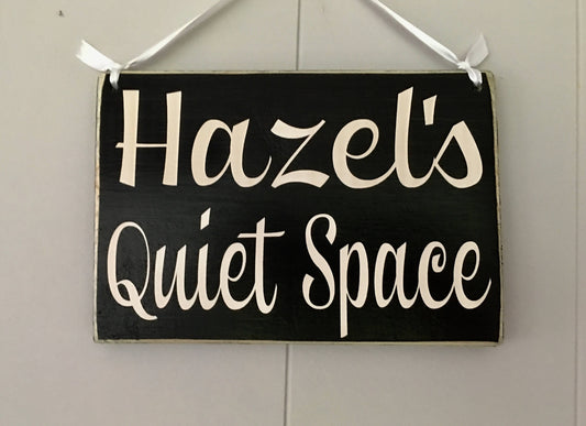 8x6 Custom Name Quiet Space Wood Personalized Sign