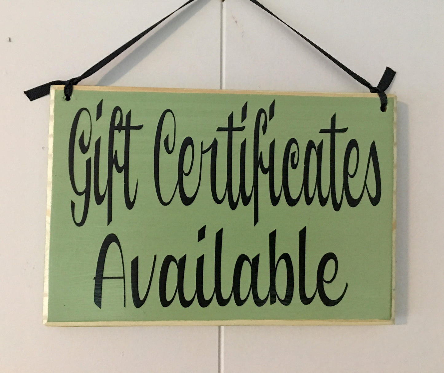 8x6 Gift Certificates Available Wood Business Sign