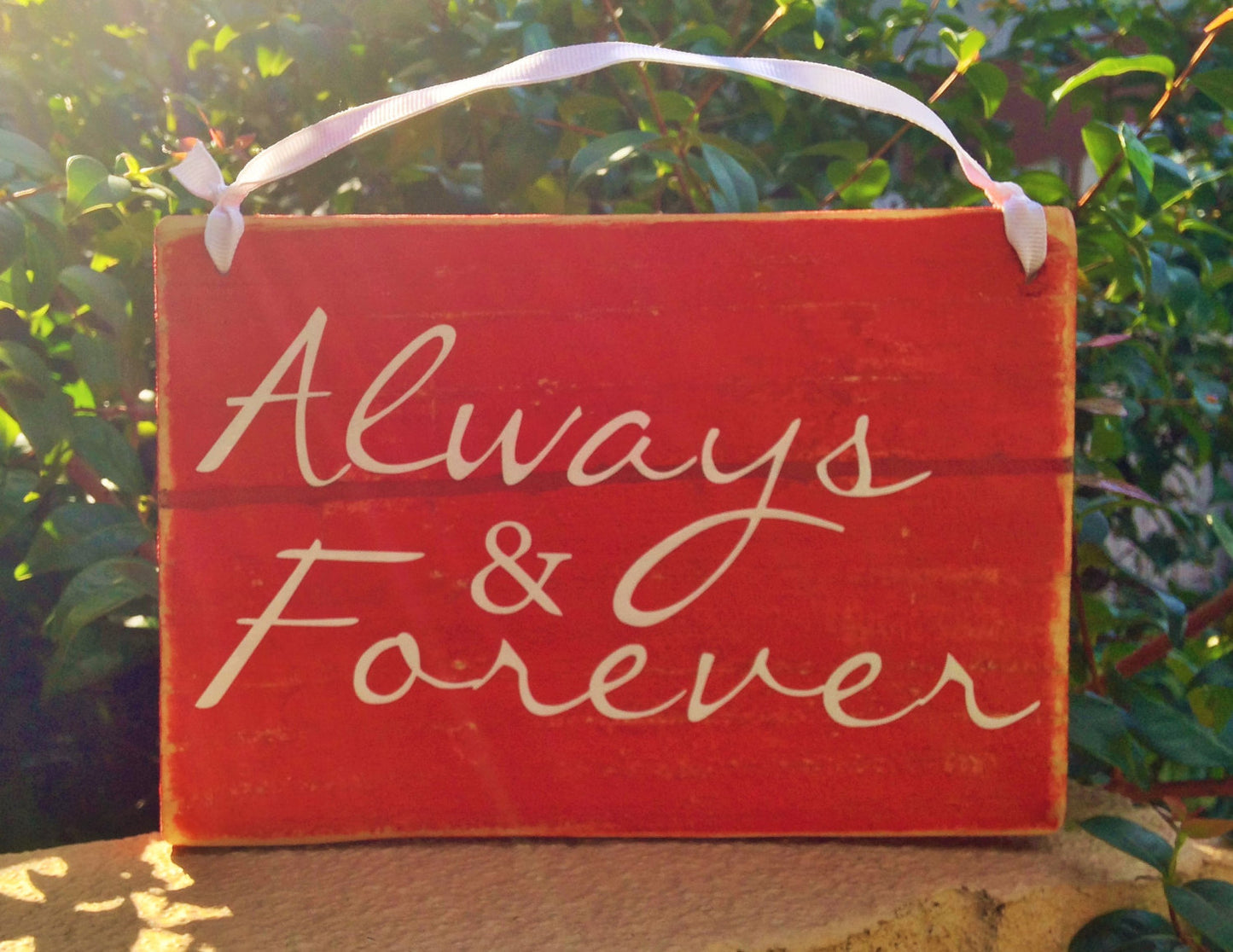 8x6 Always and Forever Wood Wedding Anniversary Sign