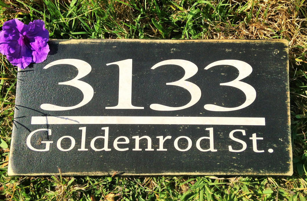 12x6 Custom Address Wood Home Personalized Sign