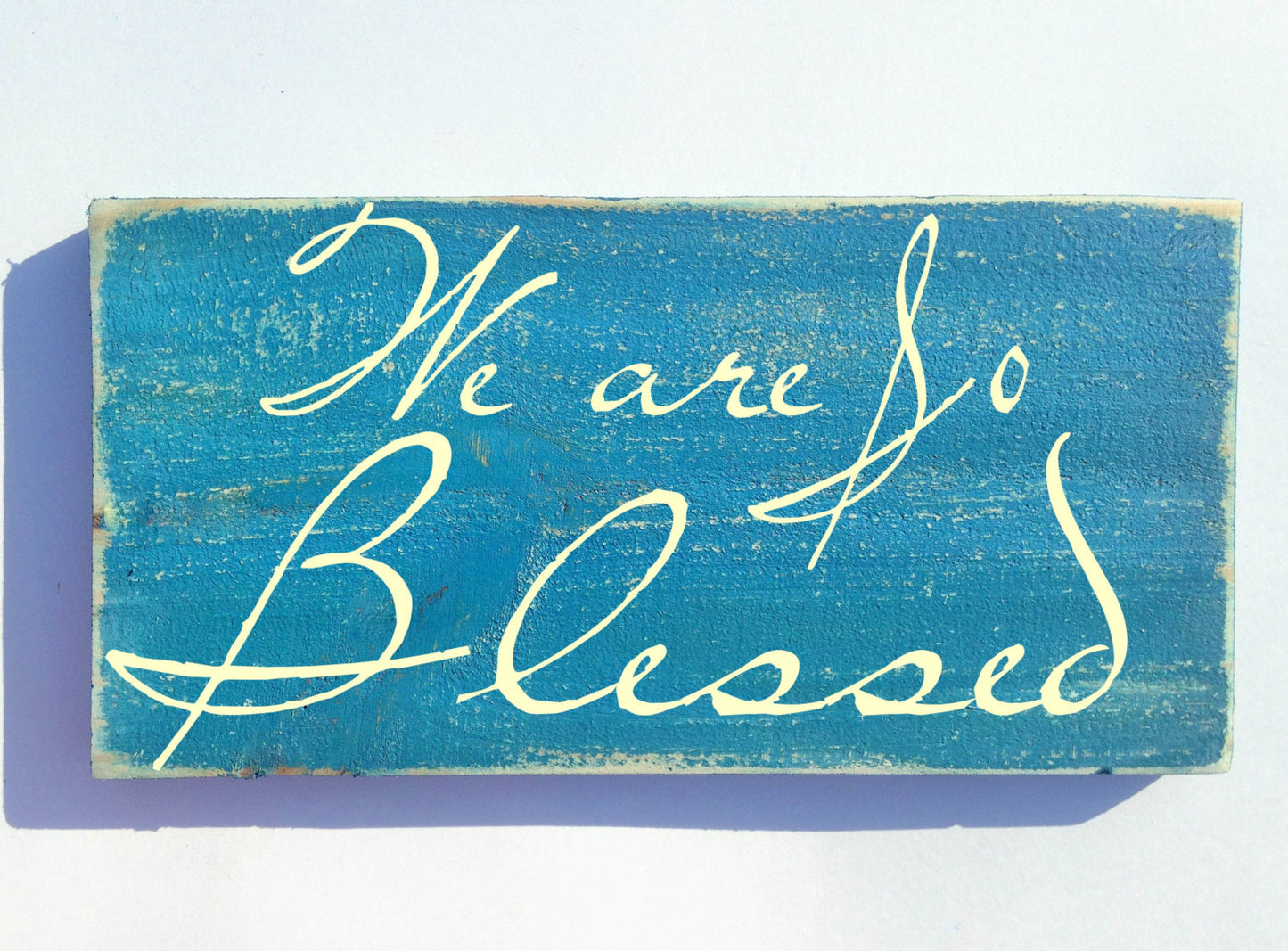 12x6 We Are So Blessed Wood Family Sign