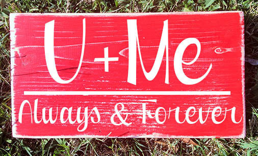 12x6 You + Me Wood Love Wedding Sign