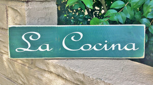 12x4 La Cocina Wood Spanish Kitchen Sign