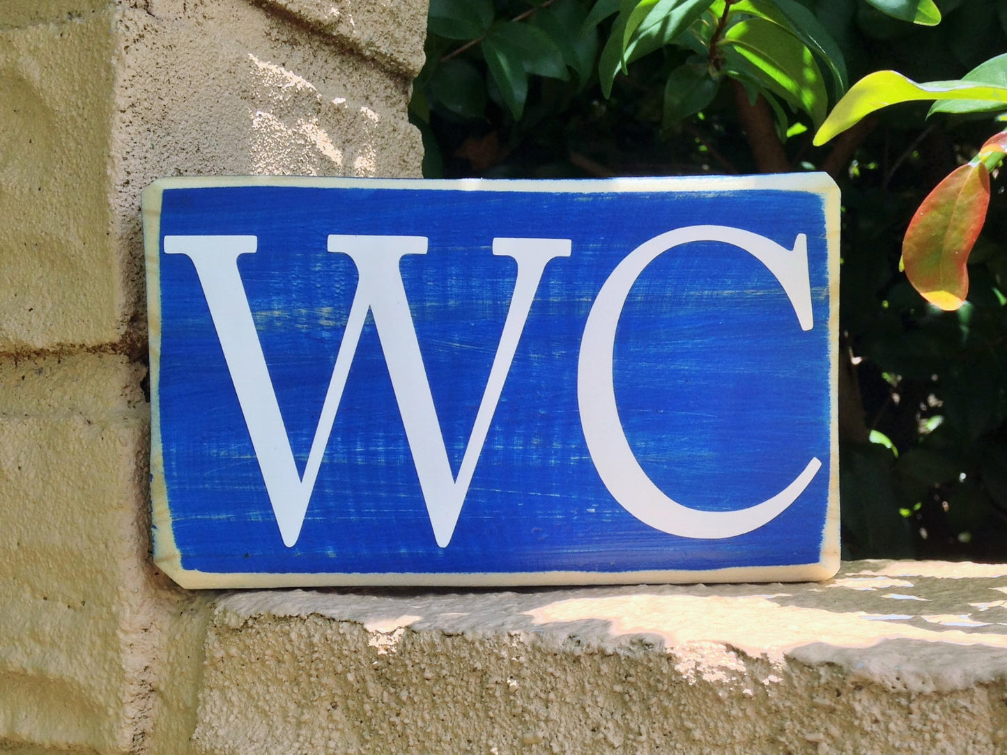 10x8 WC Restroom Wood Germany Water Closet Sign