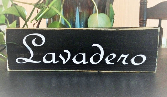 12x4 Lavadero Wood Spanish Laundry Sign