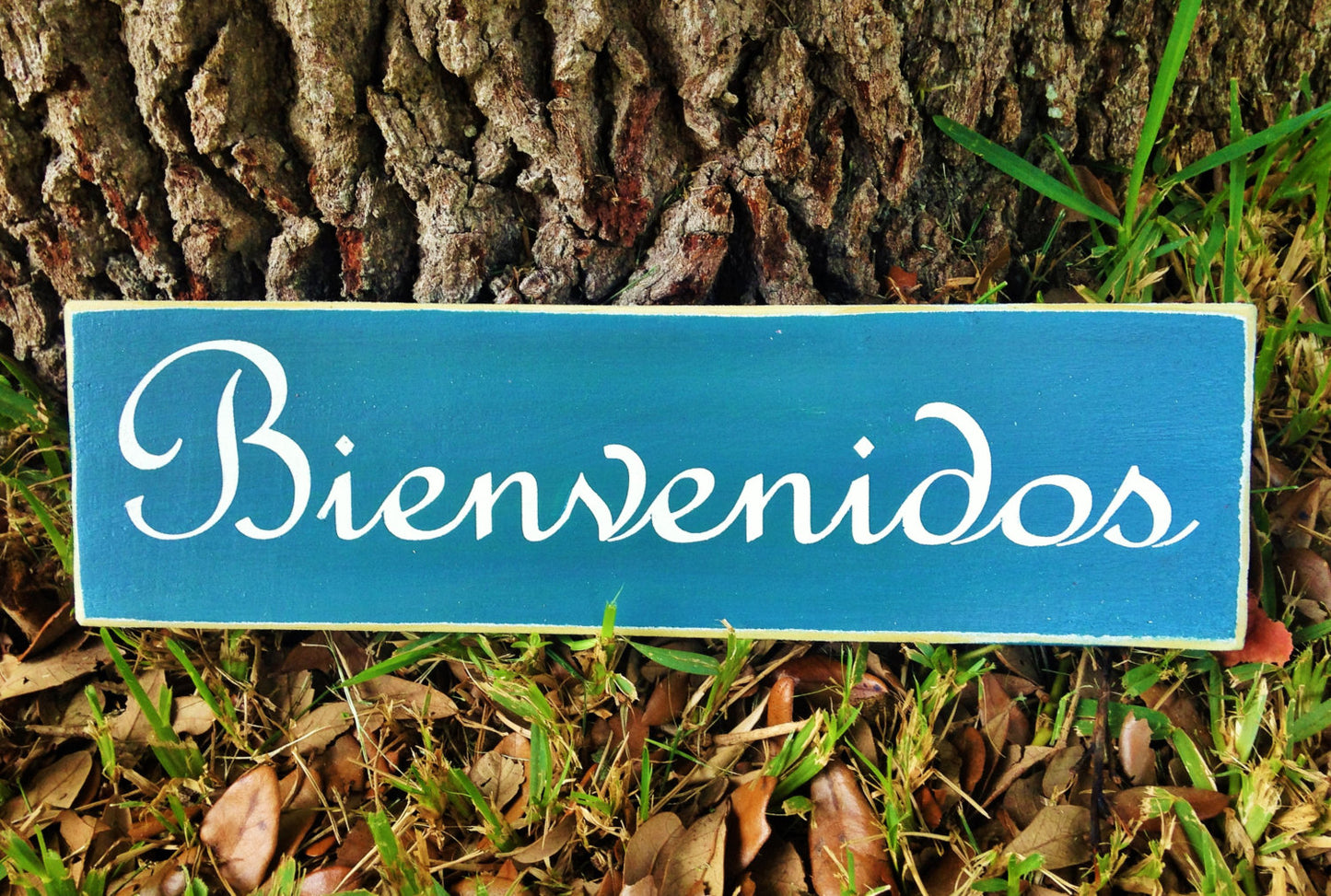 14x6 Bienvenidos Wood Spanish Welcome Sign