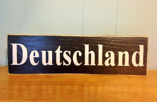 14x4 Deutschland Wood German Sign