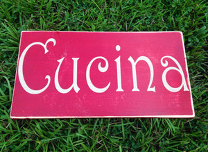 14x8 Cucina Wood Spanish Kitchen Sign