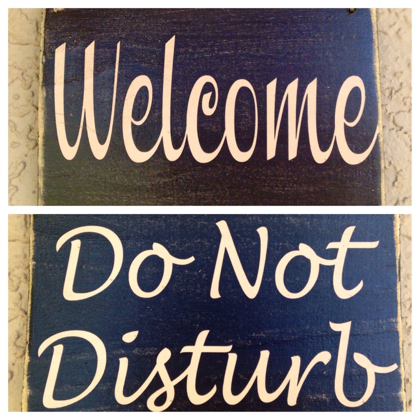 10x8 Welcome Do Not Disturb Wood Business Sign
