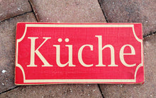 Load image into Gallery viewer, 12x6 German Kuche Wood Kitchen Sign