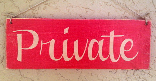 14x6 Private Wood Office Do Not Enter Sign