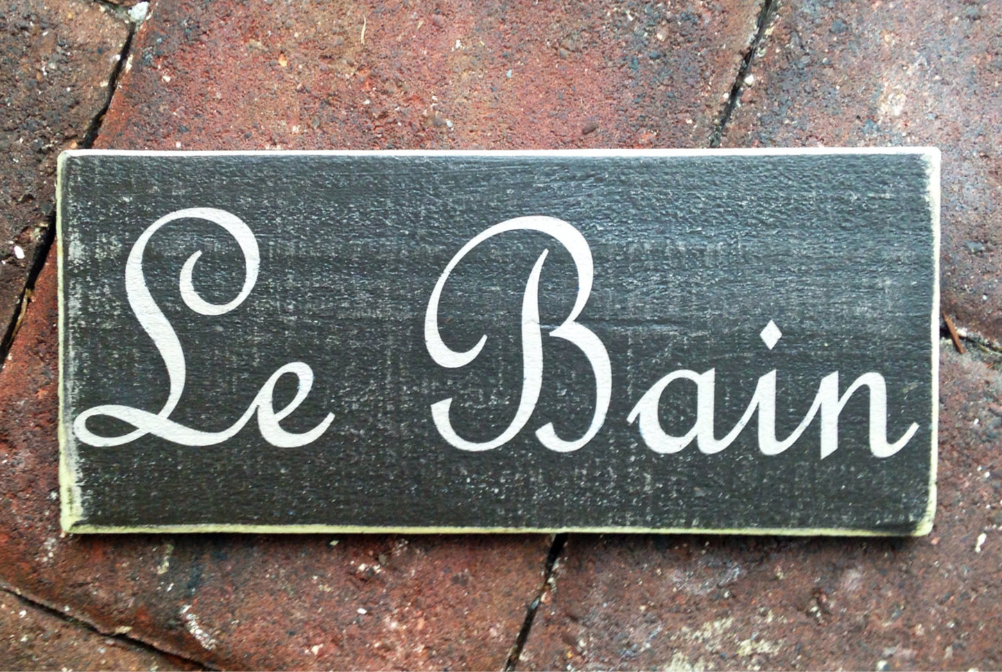 10x4 Le Bain Custom French Wooden Sign