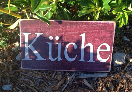 10x6 German Kuche Wood Kitchen Sign