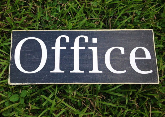 12x6 Office Wood Business Sign