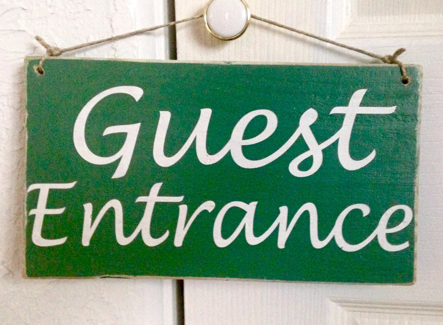 10x6 Guest Entrance Directional Custom Wooden Sign