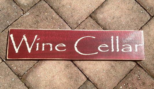 18x4 Wine Cellar Wood Happy Hour Kitchen Sign