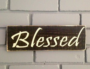 12x4 Blessed Wood Family Sign