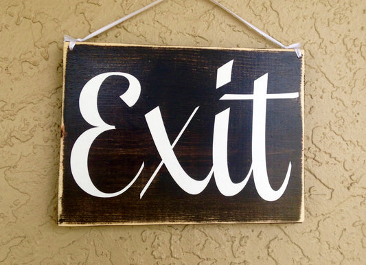 10x8 Exit Wood Corporate Business Door Sign