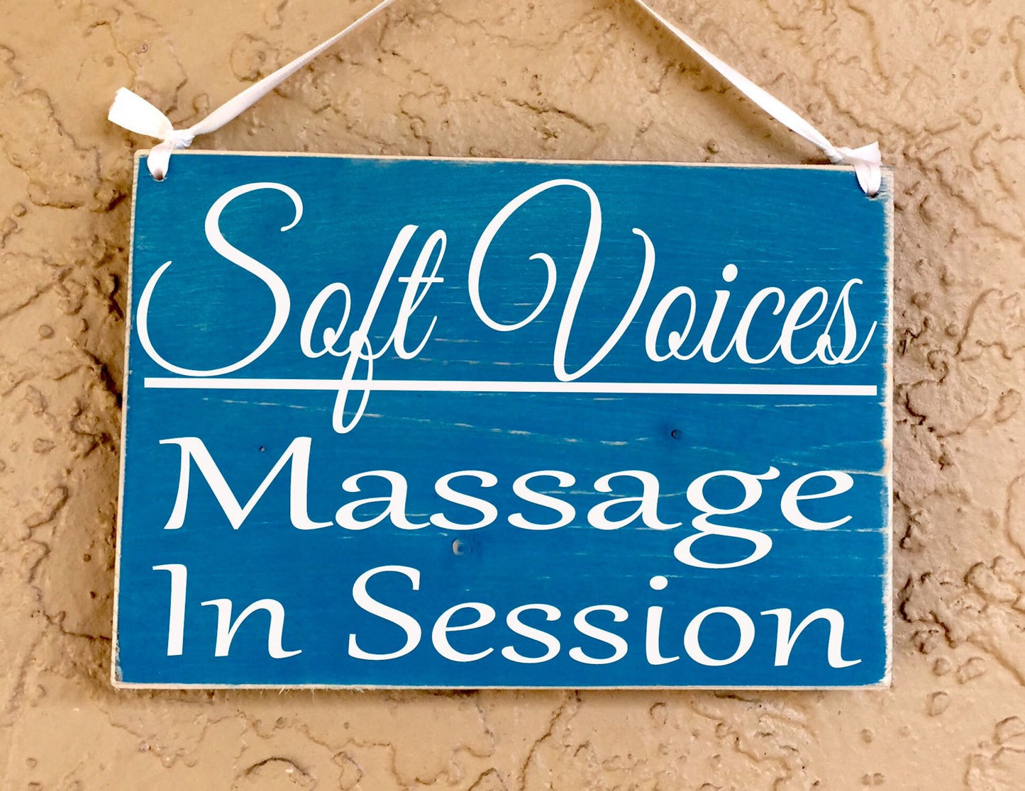 10x8 Soft Voices Massage In Session Wood Spa Quiet Please Sign