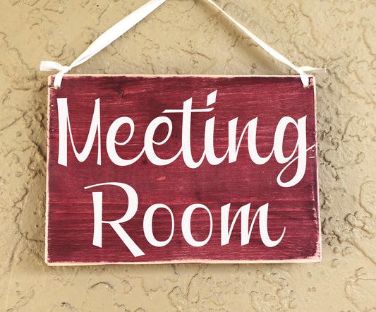 8x6 Meeting Room Wood Sign