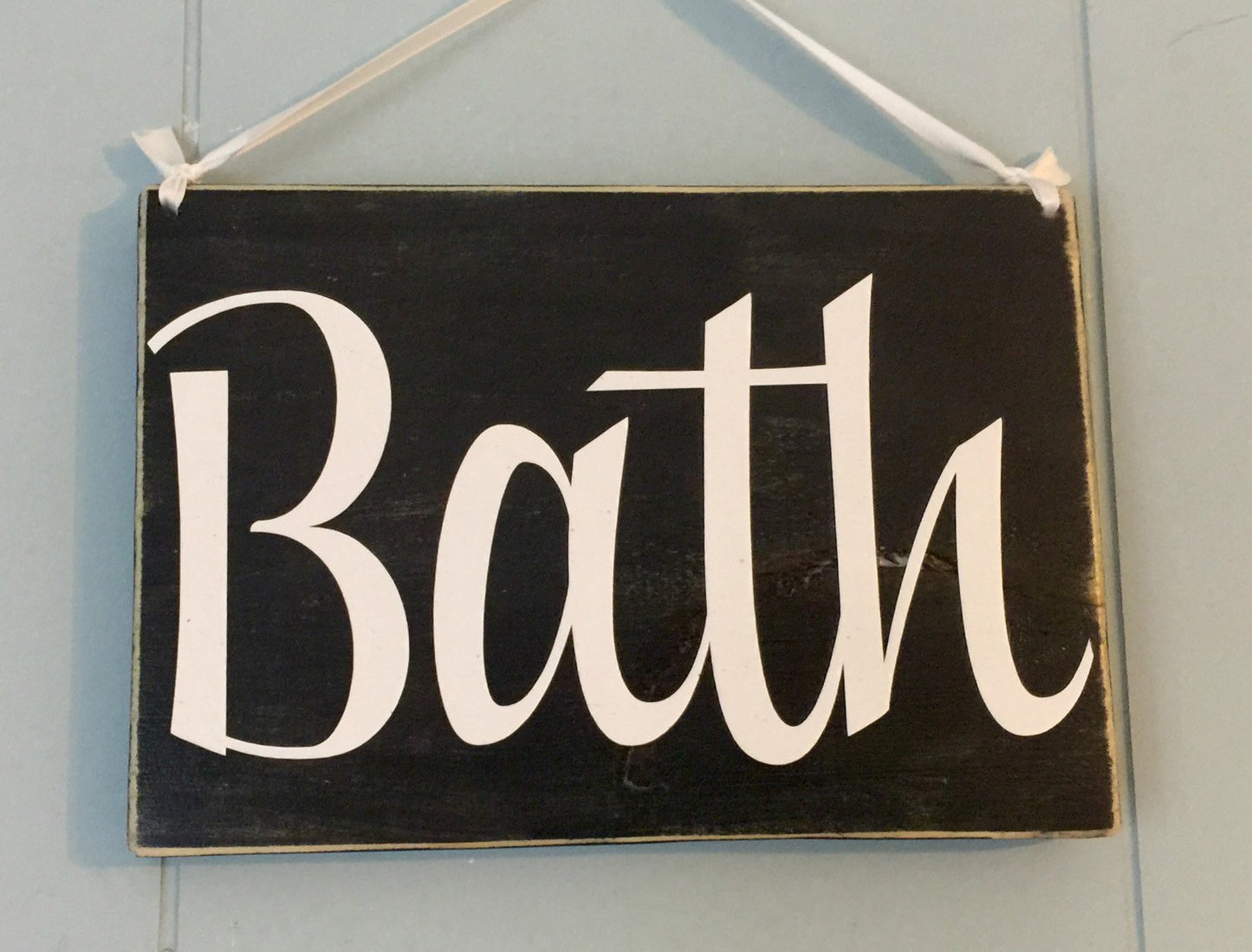 8x6 Bath Wood Restroom Bathroom Sign