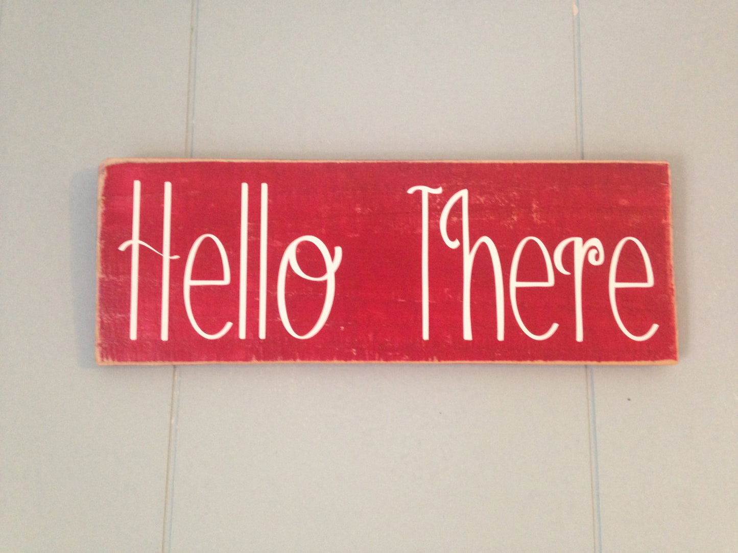 14x6 Hello There Wood Welcome Sign