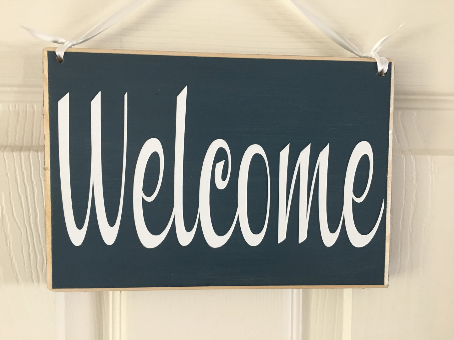 8x6 Two Sided Welcome Busy Wood Sign