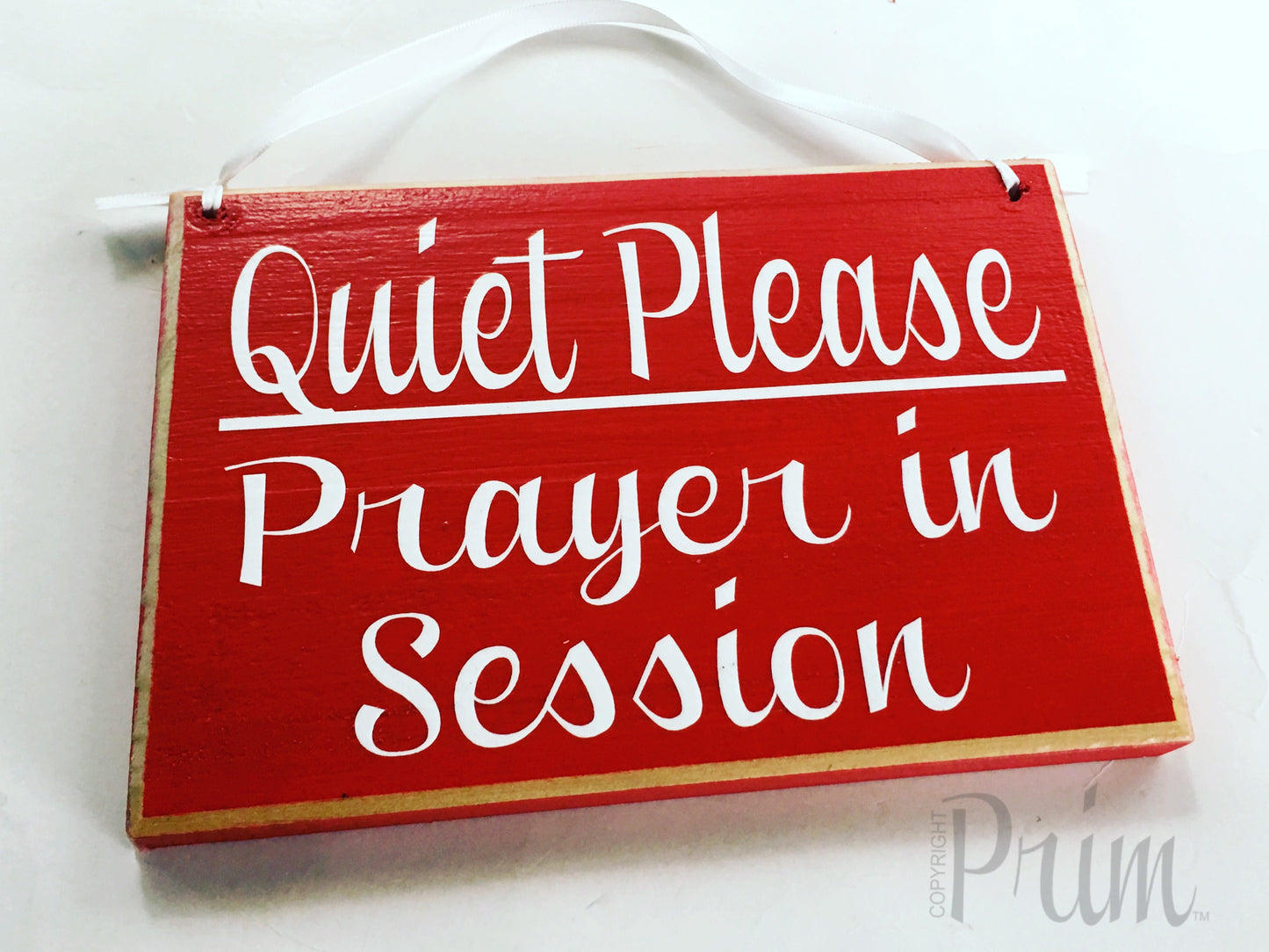 8x6 Quiet Please Prayer In Session Please Do Nit Disturb Wood Sign