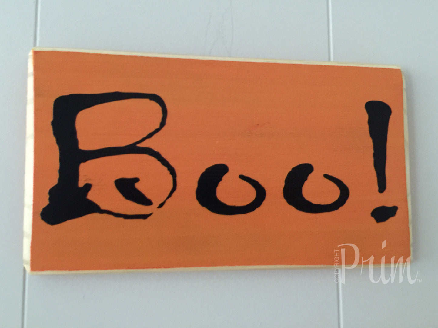10x6 Boo! Wood Halloween Scary Trick or Treat Sign